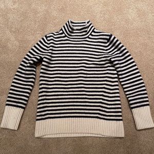 J. Crew merino wool striped turtle neck sz S